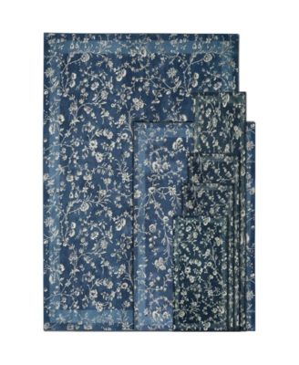 Aria Border Floral Slip Resistant Rugs