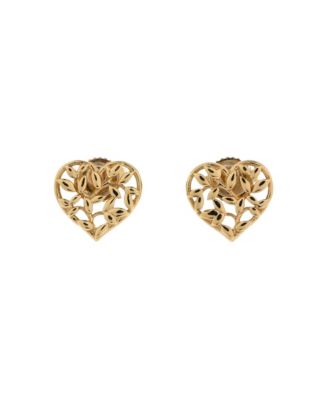 Tiffany & Co Heart Stud Earrings in 18K Yellow Gold