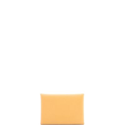 Pre-Owned Herm&eacute;s Calvi Duo Leather Snap Card Holder