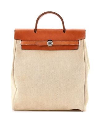 Pre-Owned HERMES Herbag A Dos Backpack Toile