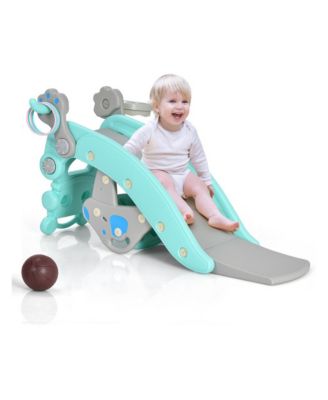 4-in-1 Rocking Horse and Slide Set for Kids, for Backyard and Outdoor Active Play Ages 3 to 6 years