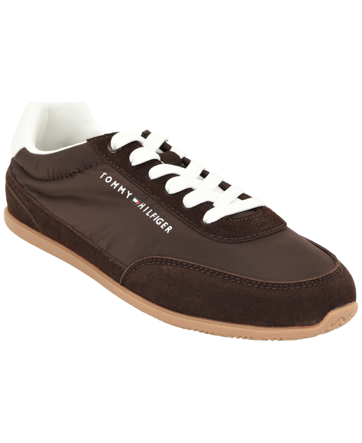 Tommy Hilfiger Women's Evonne Retro Low-Profile Lace-Up Sneakers - Dark Brown/White