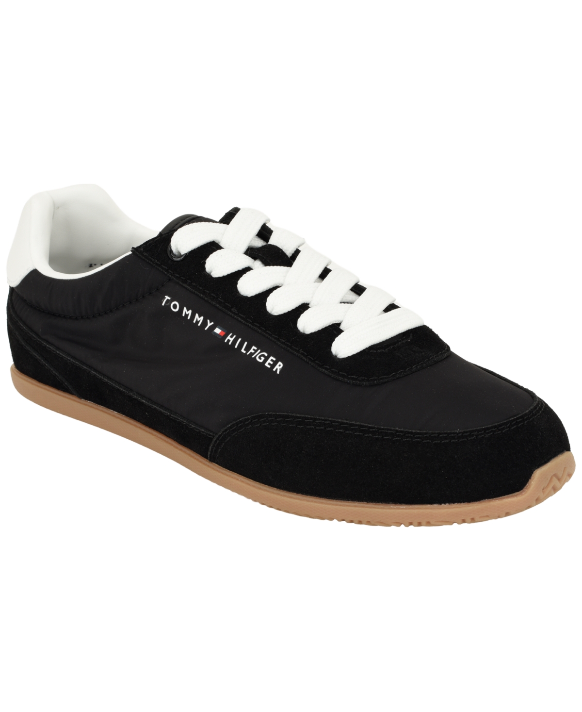 Tommy Hilfiger Women's Evonne Retro Low-Profile Lace-Up Sneakers - Black/White