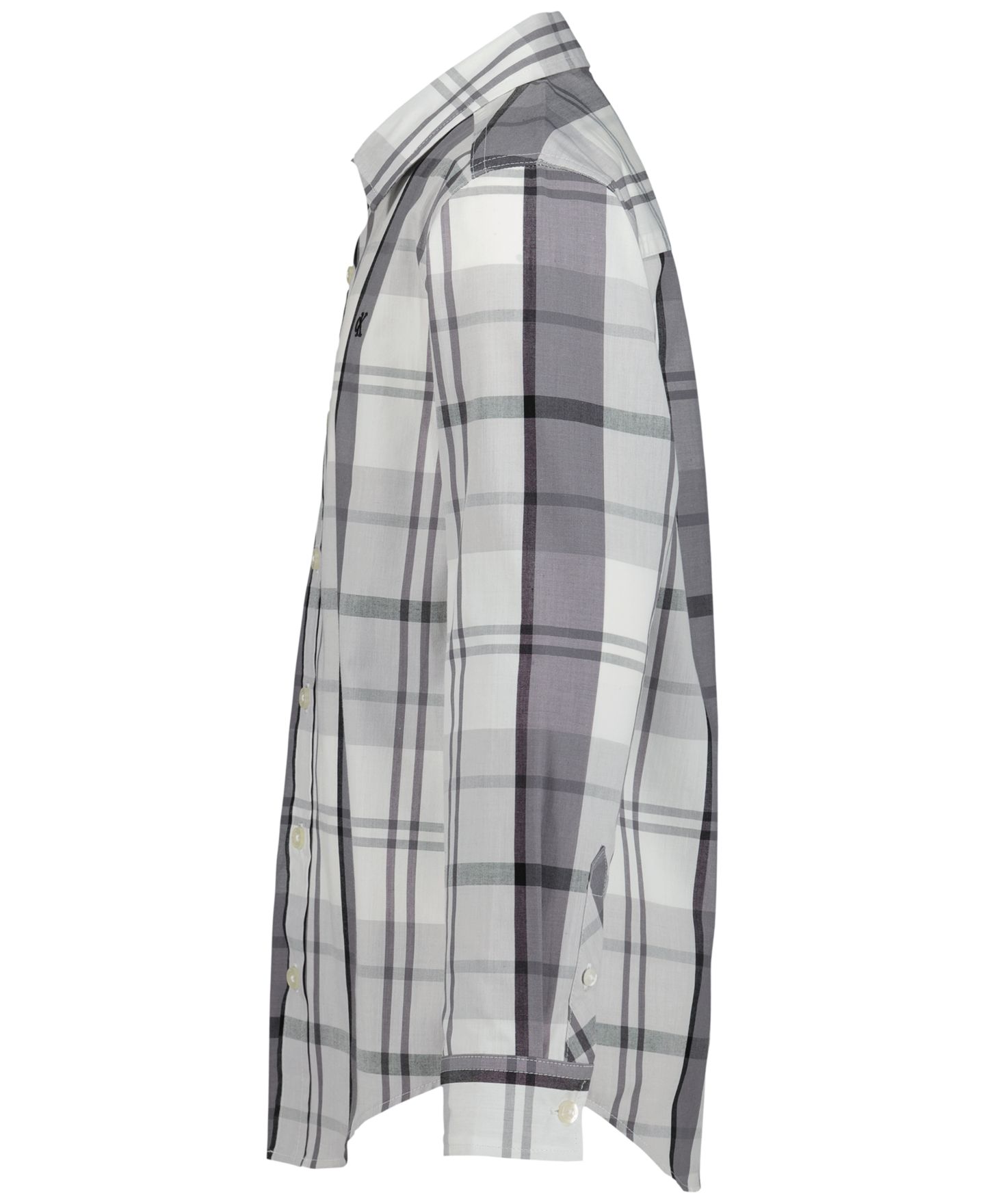 Рубашка Calvin Klein Bold Long-Sleeve Plaid Woven для мальчиков, цвет: Alloy — фото 3