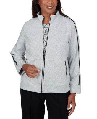 Petite Fleece Stand-Collar Jacket