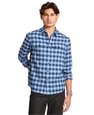 Men's Plaid Brushed Cotton Twill Shirt