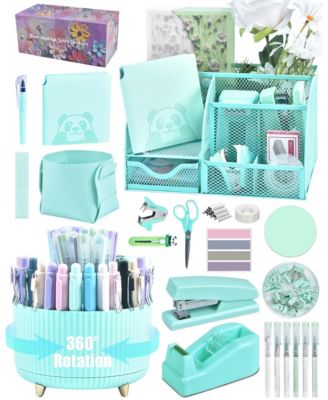 Desk Organizers and Office Supplies Set with Rotating Pen Holder Gift Box
