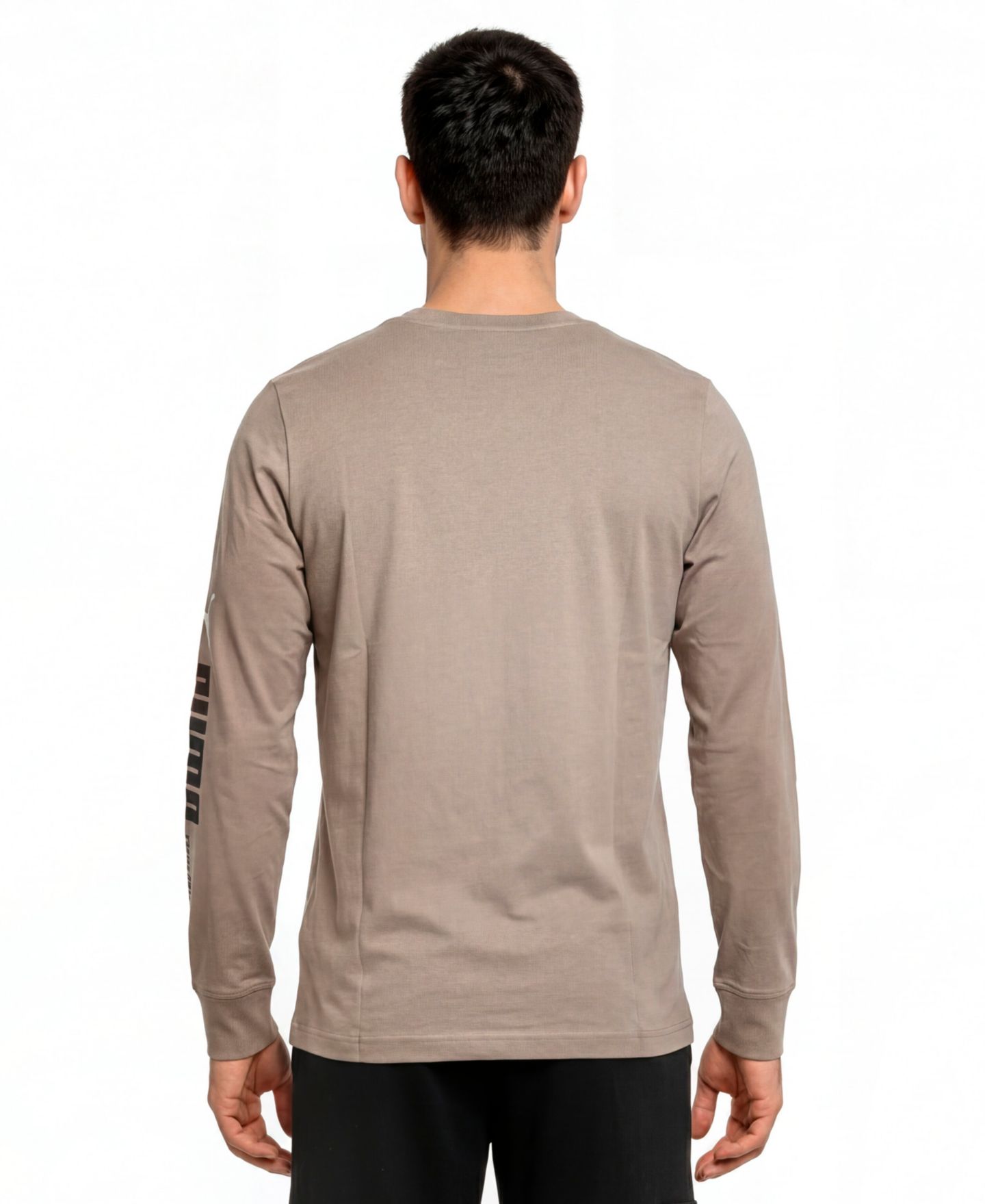 Мужская футболка PUMA Vital Long-Sleeve Regular-Fit, цвет: Серый — фото 4