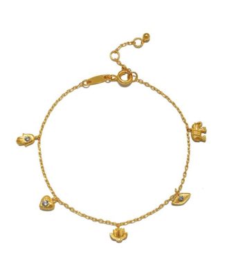 Sacred Symbols Topaz Charm Bracelet