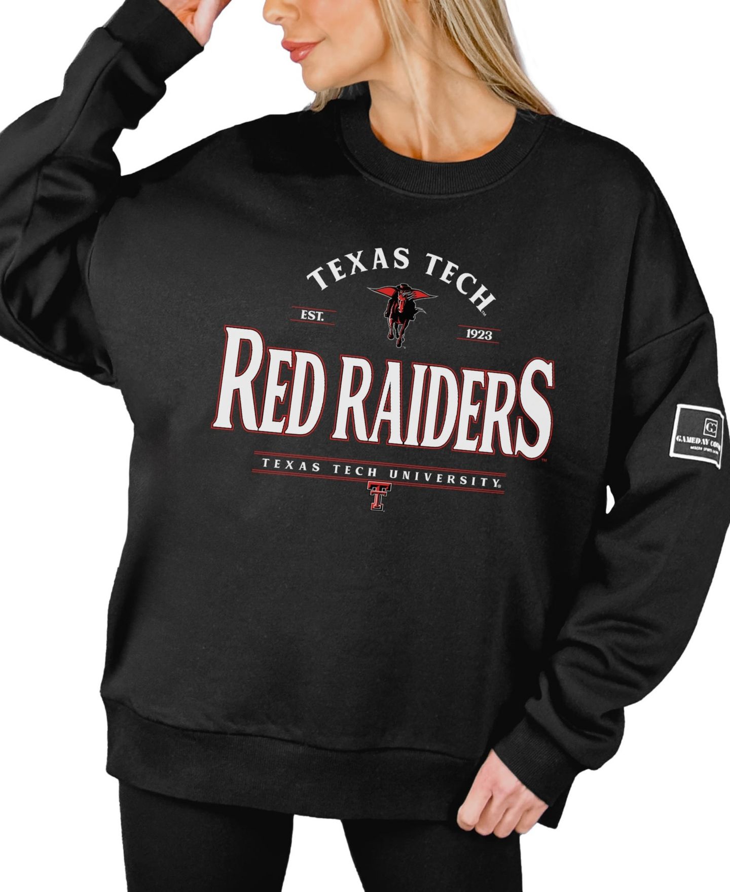 Женская толстовка Gameday Couture Black Texas Tech Red Raiders Players Only Premium Pullover — фото 1