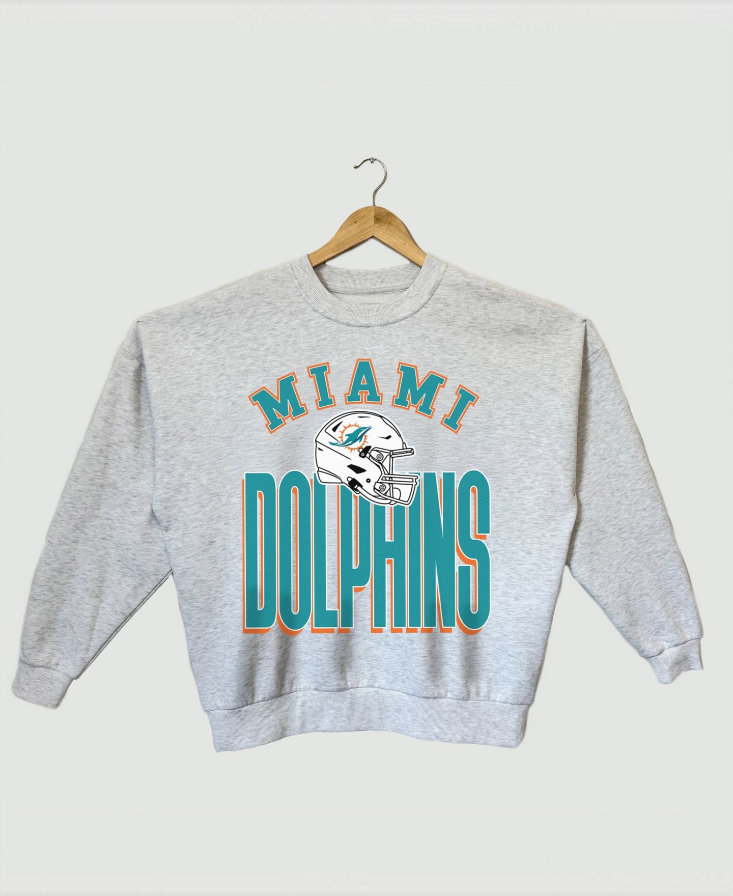 Женская толстовка Gameday Couture Ash Miami Dolphins Fierce Focus Premium Oversized Fleece Pullover — фото 2