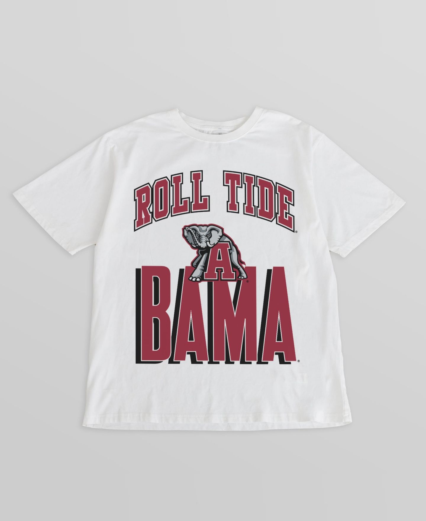 Женская футболка Gameday Couture White Alabama Crimson Tide Oversized Fierce Focus — фото 3
