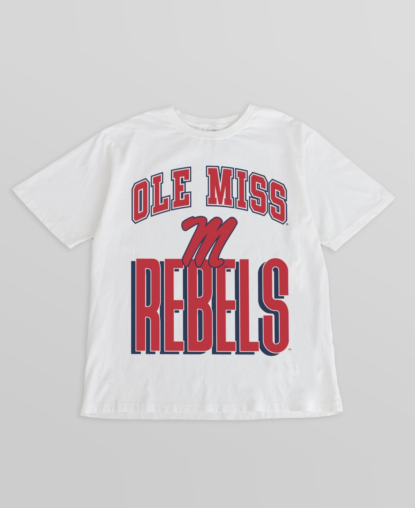 Женская футболка Gameday Couture Cream Ole Miss Rebels Oversized Fierce Focus — фото 2