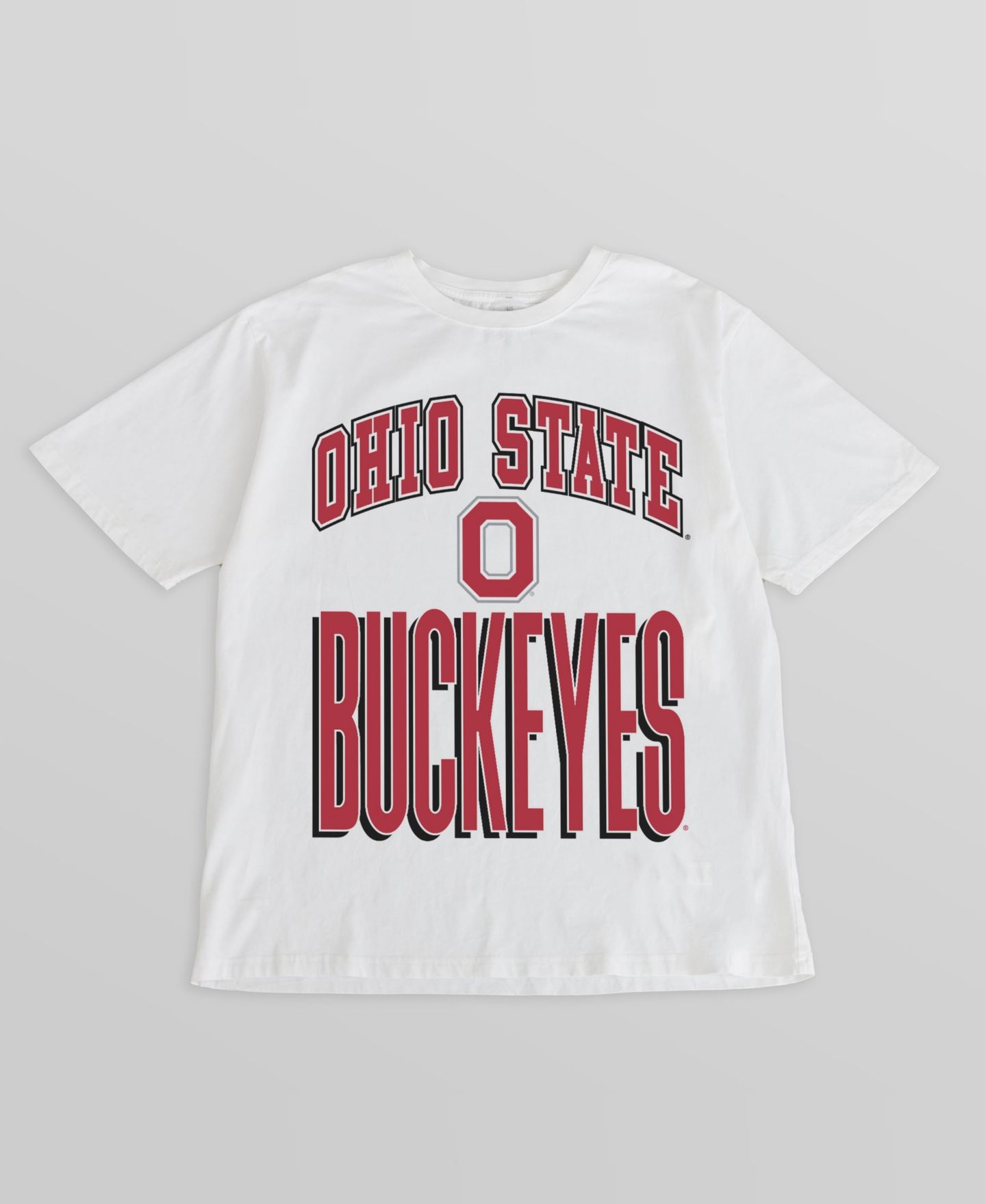 Женская футболка Gameday Couture White Ohio State Buckeyes Oversized Fierce Focus — фото 2