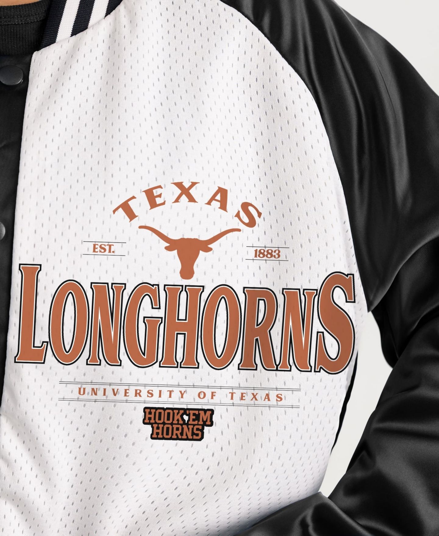Женская куртка Gameday Couture Black Texas Longhorns Oversized Inner Drive Varsity Rhinestone Full-Snap Bomber — фото 4