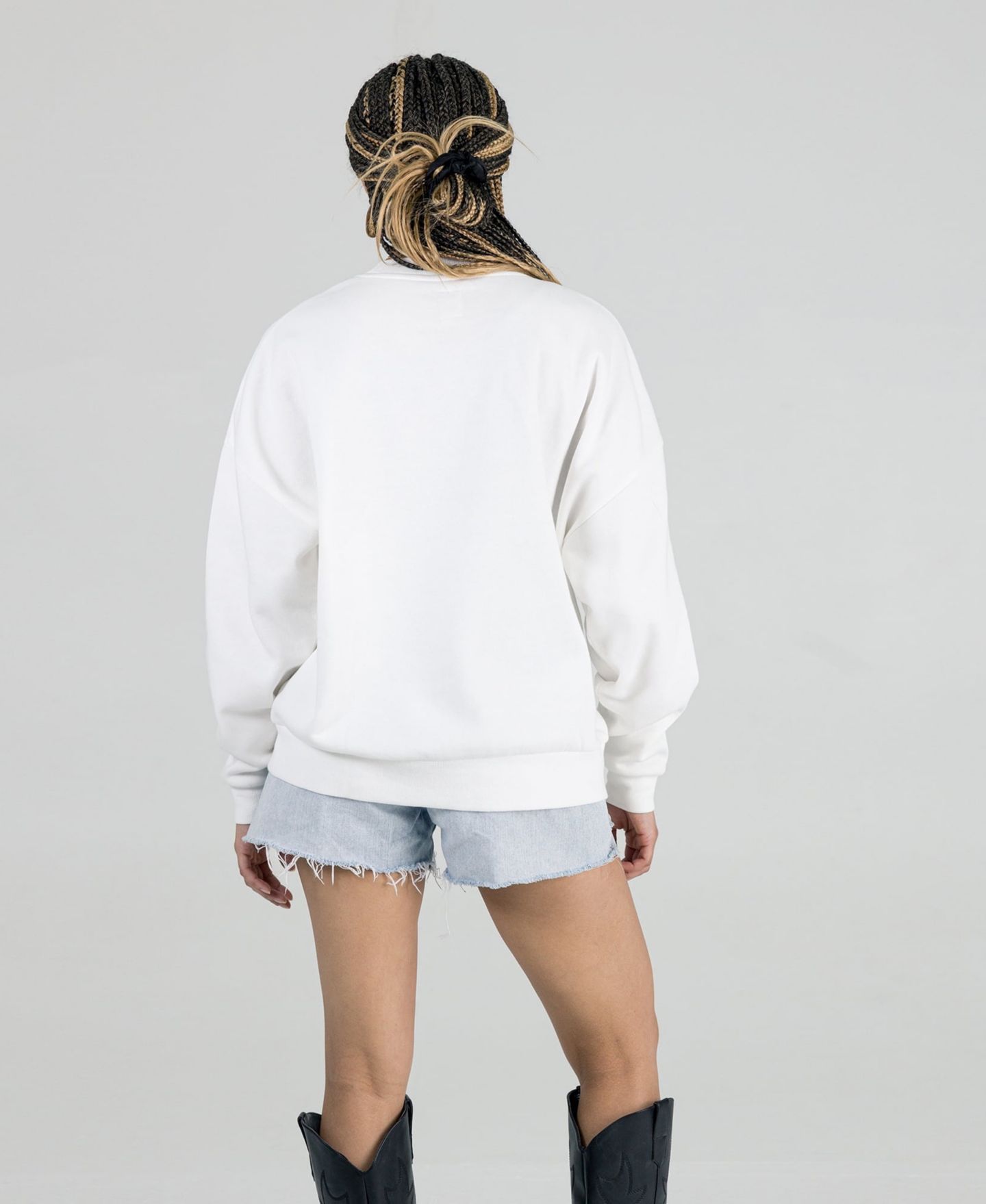 Женская толстовка Gameday Couture White LSU Tigers Oversized Faded Formation Premium Fleece — фото 2