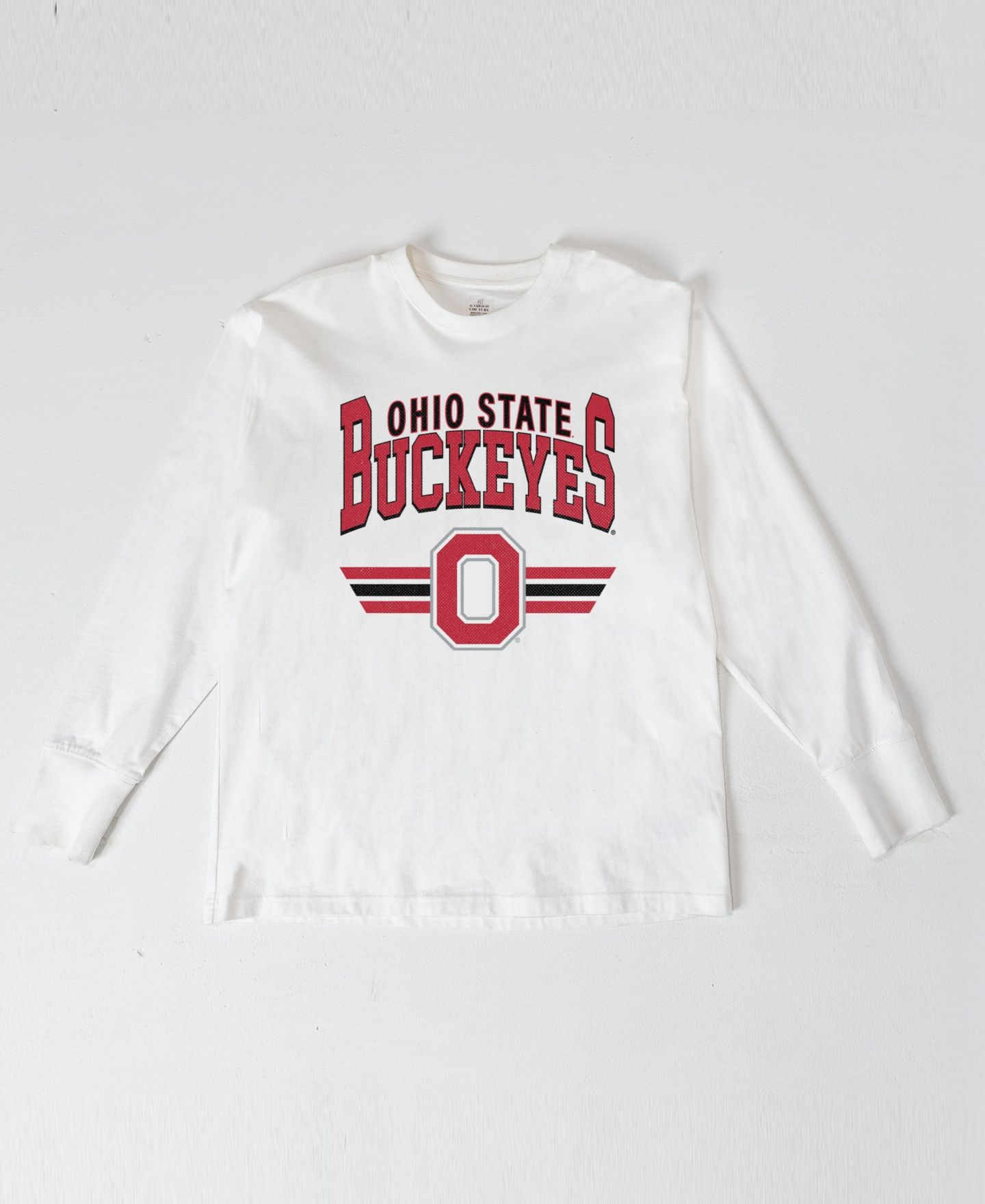 Женская футболка Gameday Couture White Ohio State Buckeyes Oversized Swift Strike Long-Sleeve — фото 2
