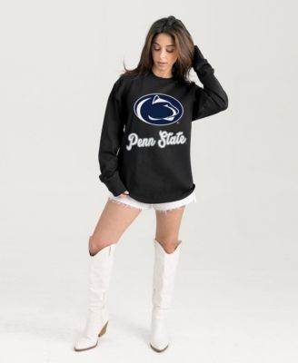 Women's Black Penn State Nittany Lions Oversized Honor Roll Long-Sleeve T-Shirt