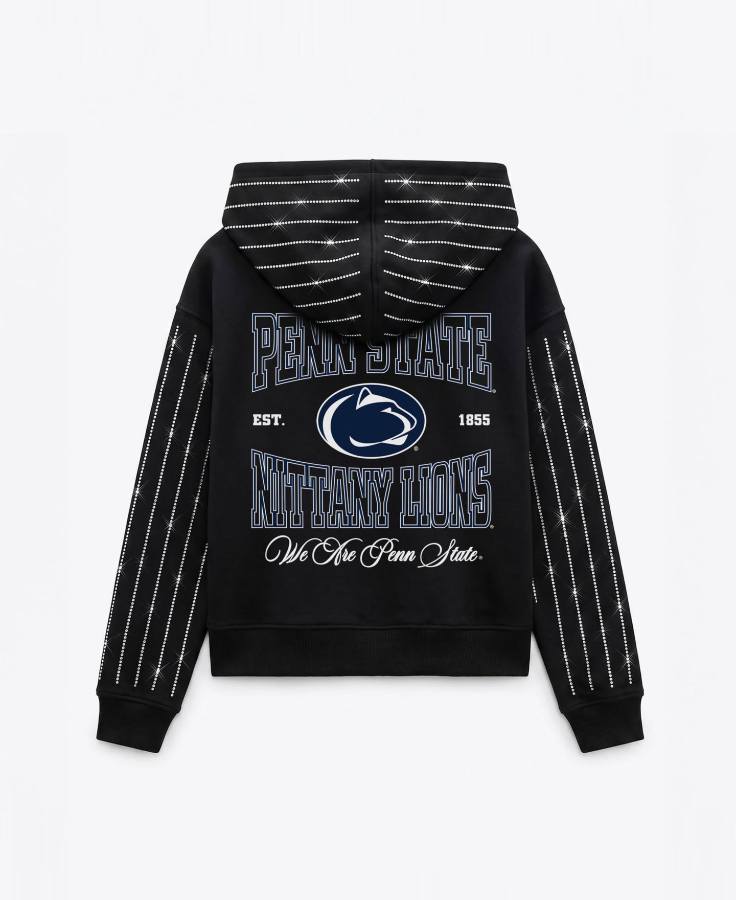 Женское худи Gameday Couture Black Penn State Nittany Lions Eyes on the Prize Mid-Crop Full-Zip — фото 3