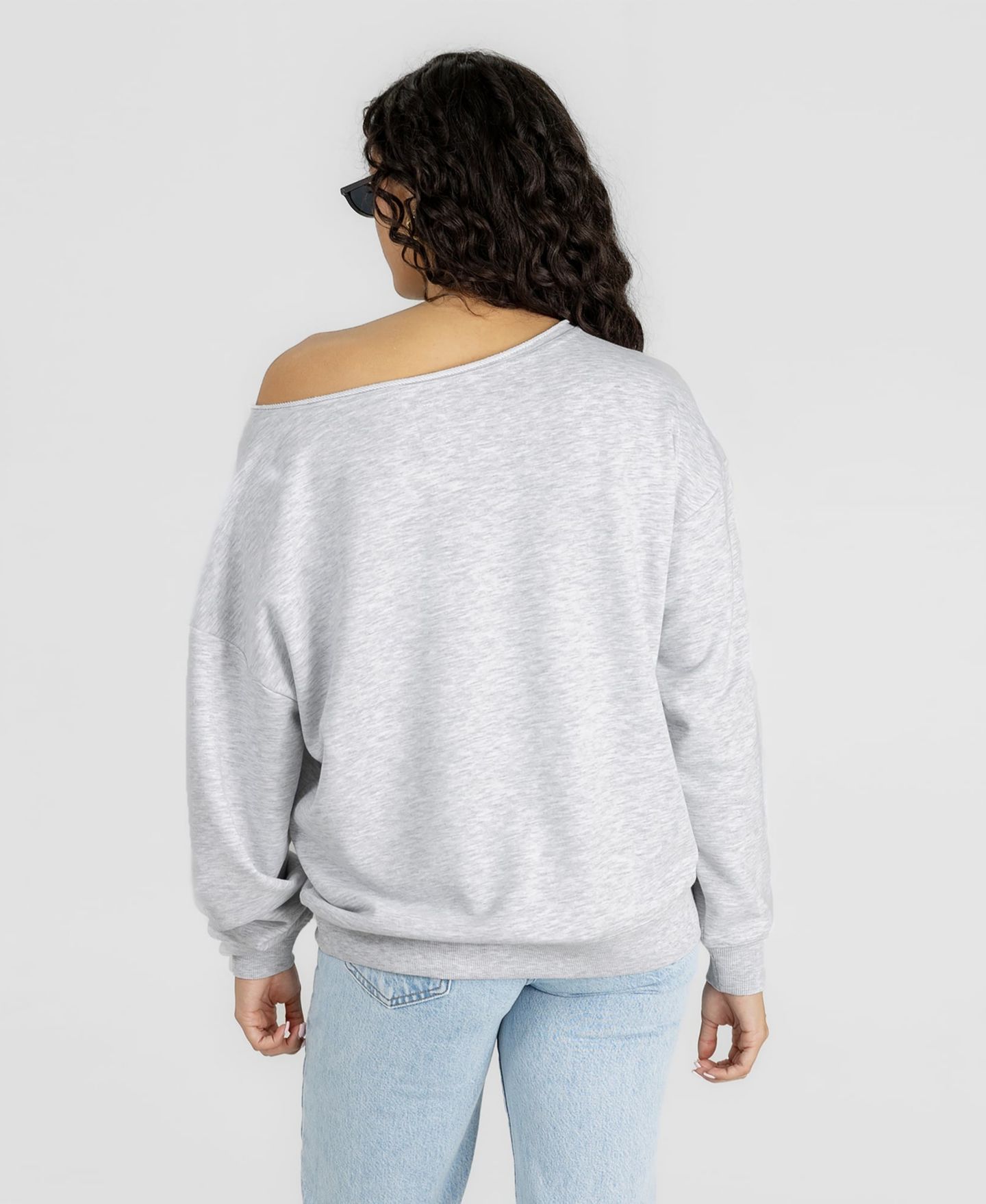 Женская толстовка Gameday Couture Ash LSU Tigers Offsides Energy Off-Shoulder — фото 2