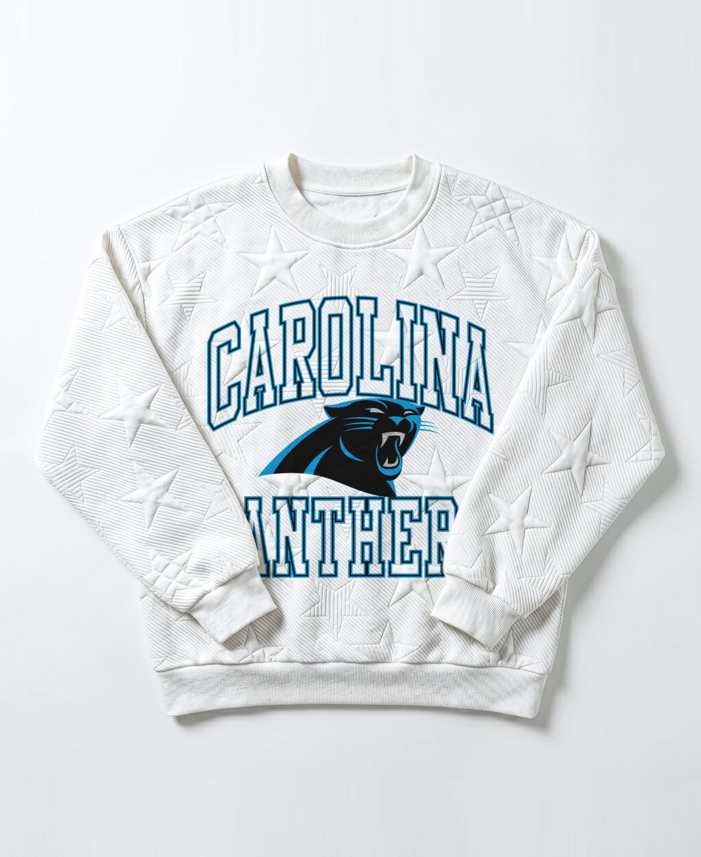 Женская толстовка Gameday Couture White Carolina Panthers Big Play Energy Tonal Star Embossed — фото 2