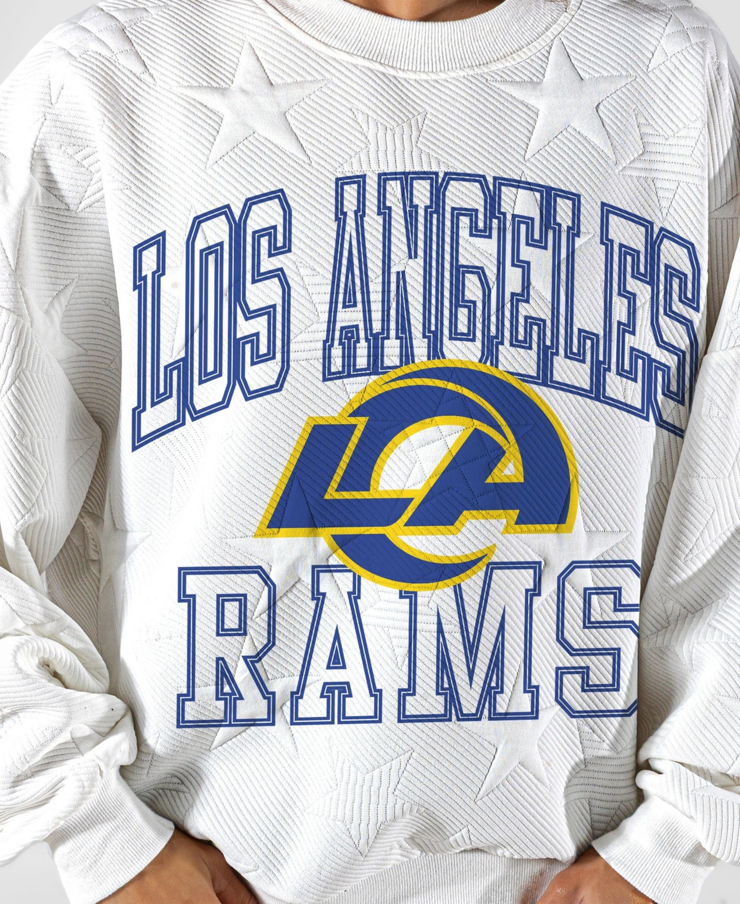 Женская толстовка Gameday Couture White Los Angeles Rams Big Play Energy Tonal Star Embossed — фото 5