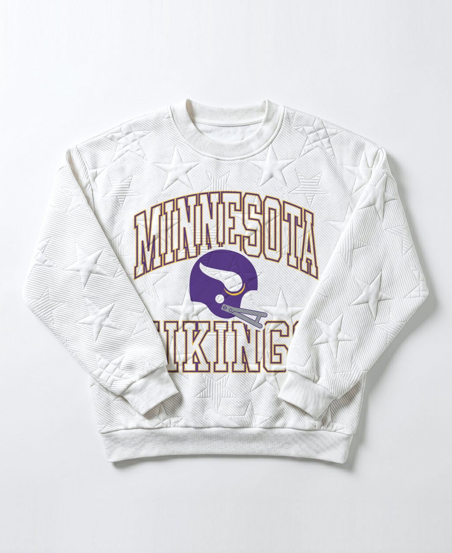 Женская толстовка Gameday Couture White Minnesota Vikings Big Play Energy Tonal Star Embossed — фото 3
