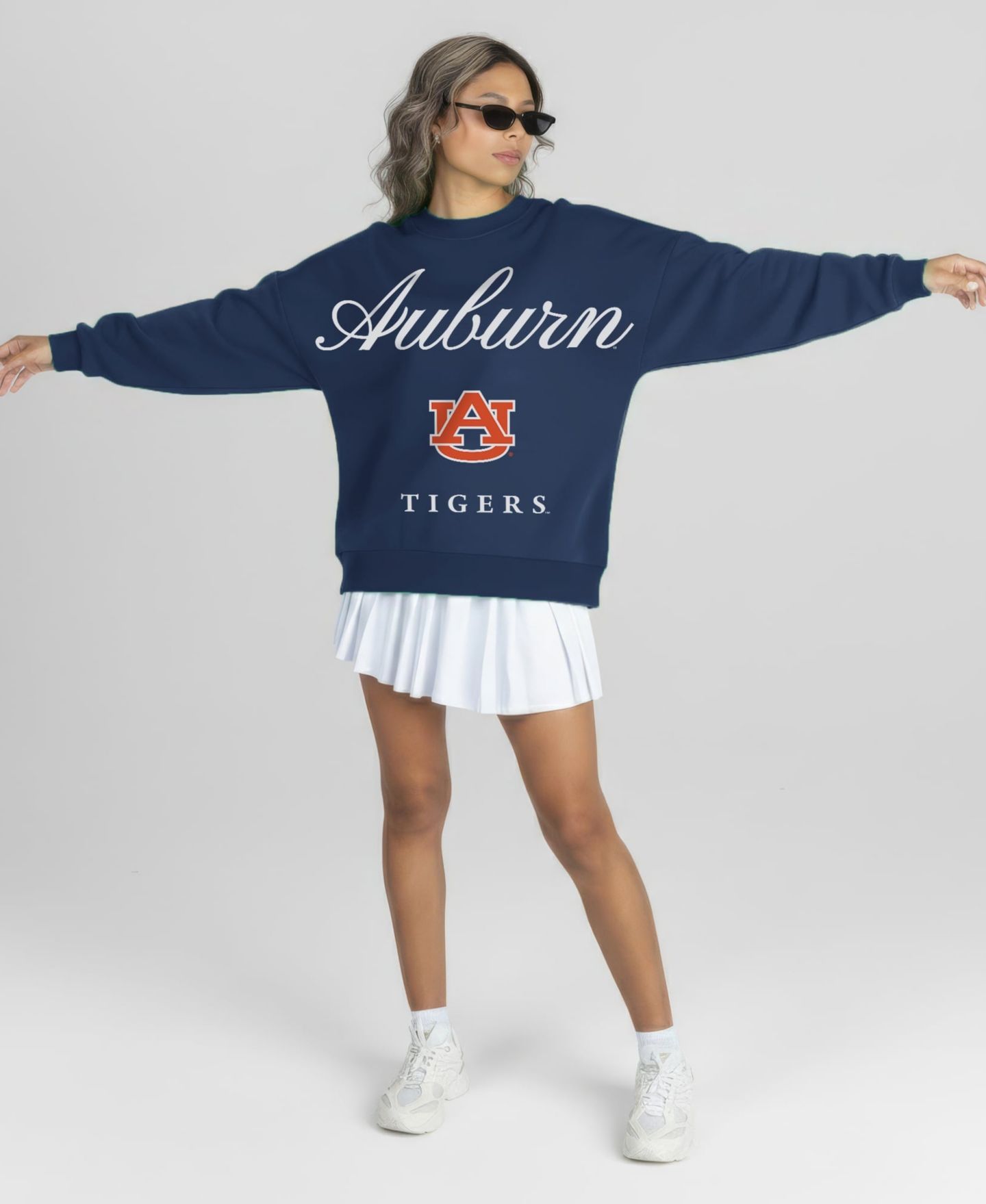 Женская толстовка Gameday Couture Navy Auburn Tigers Legacy Club Oversized Premium Fleece — фото 3