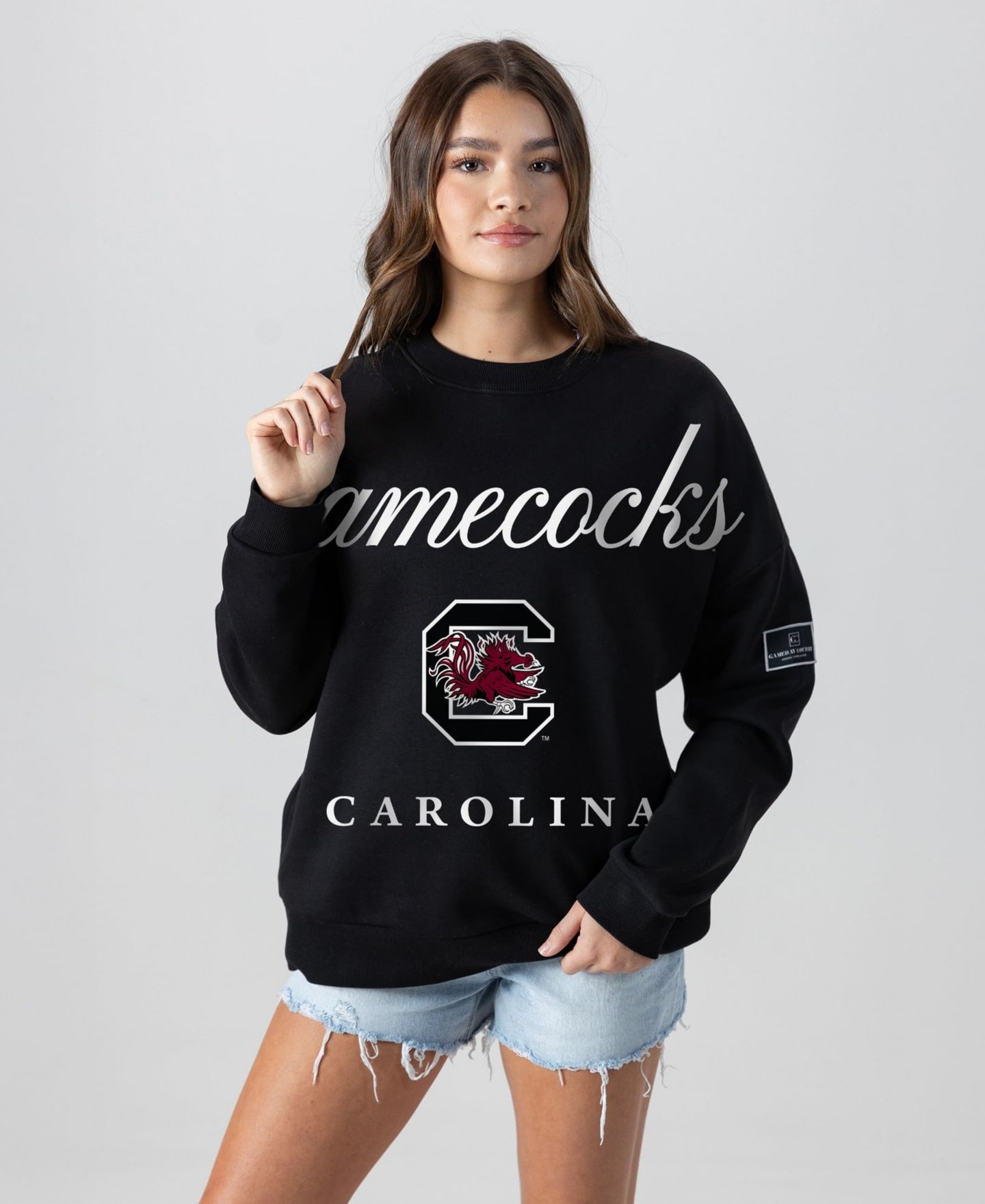 Женская толстовка Gameday Couture Black South Carolina Gamecocks Oversized Legacy Club Black Label Premium Fleece — фото 4