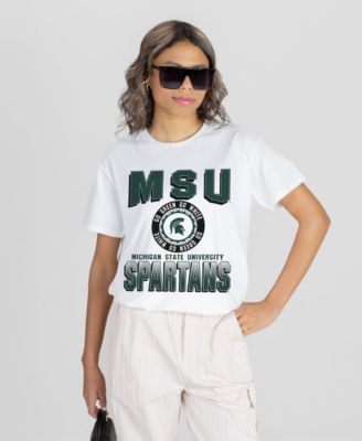 Women's White Michigan State Spartans All-Time Classic Oversized Flowy T-Shirt
