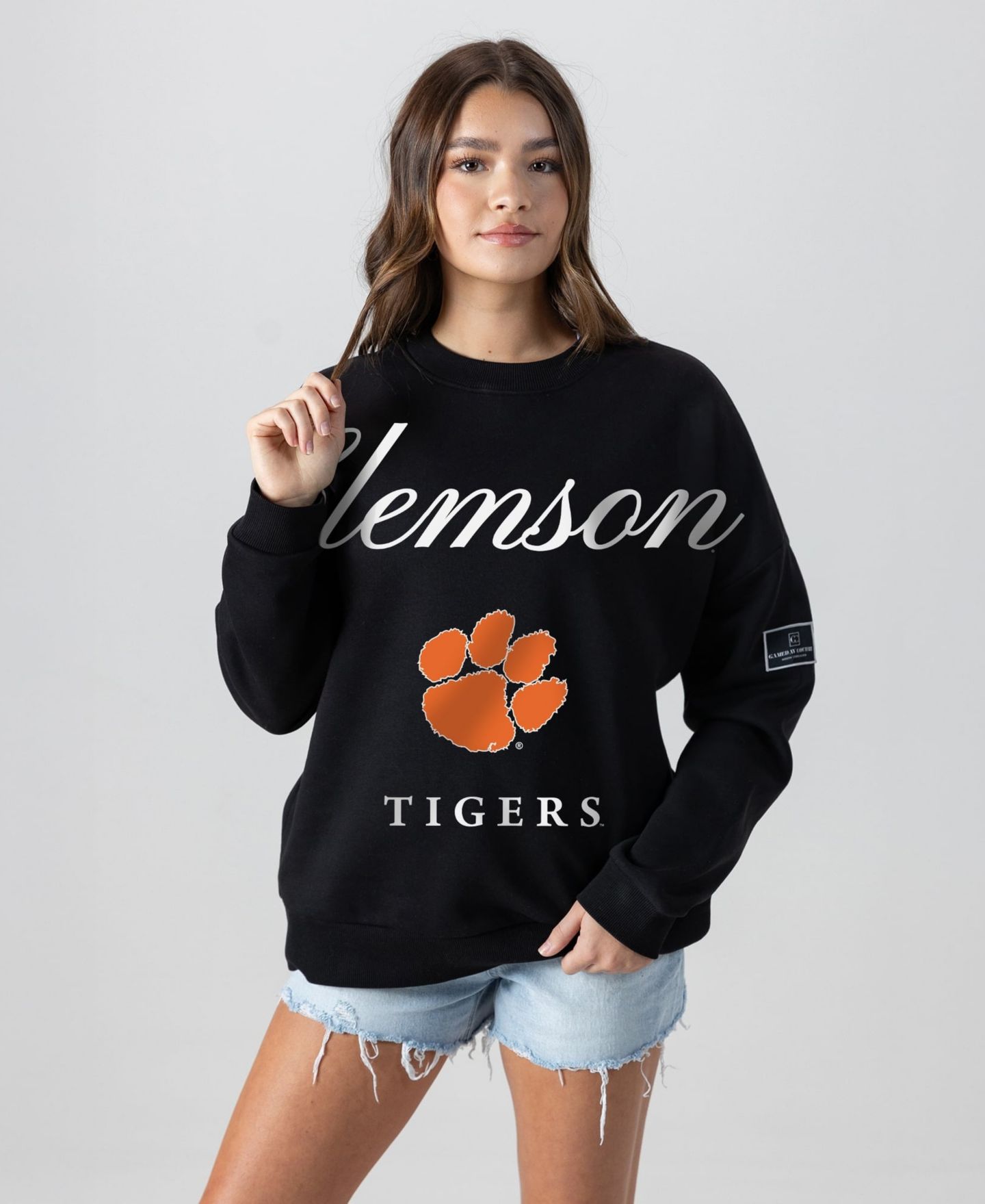 Женская толстовка Gameday Couture Black Clemson Tigers Oversized Legacy Club Black Label Premium Fleece — фото 3