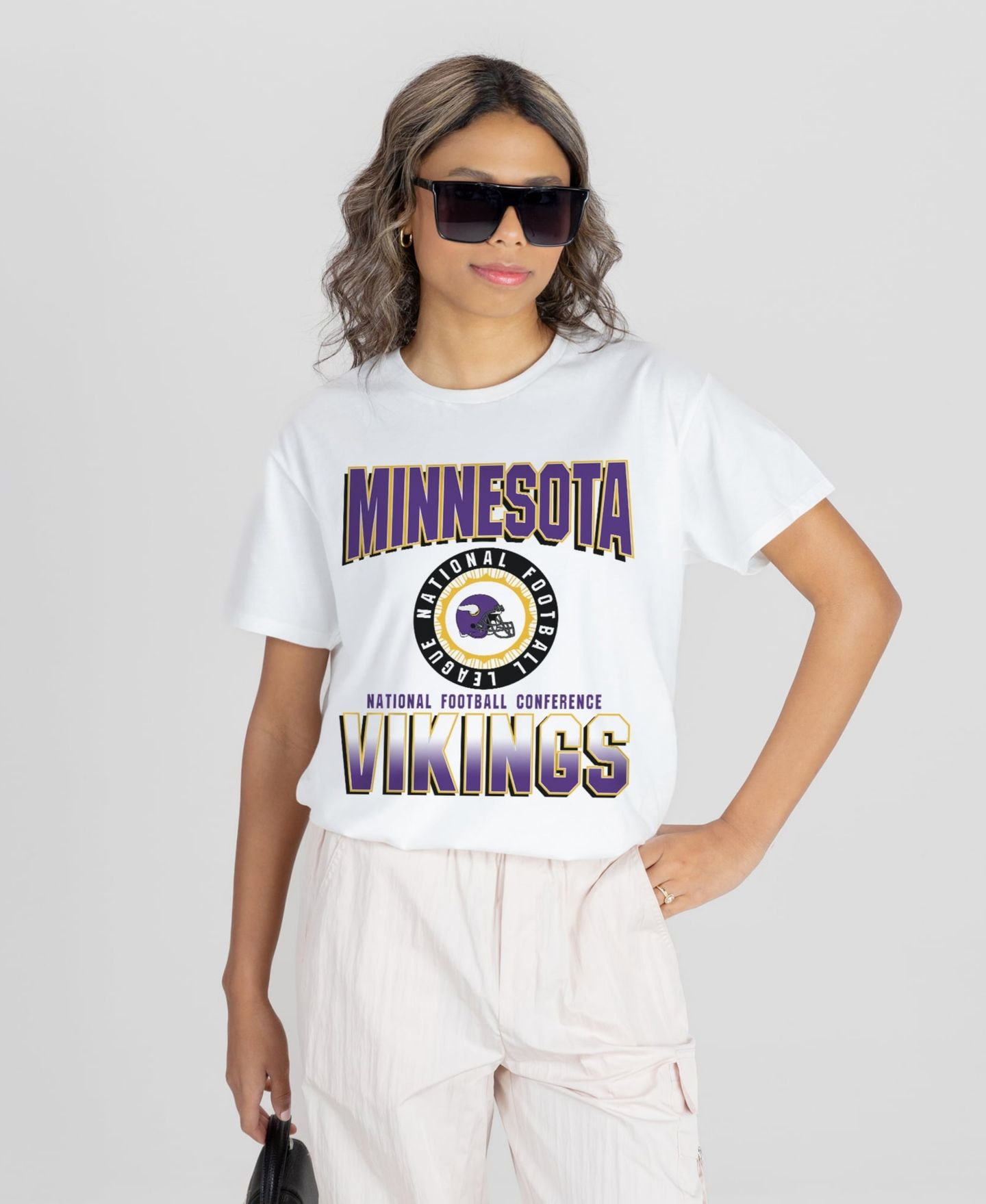 Женская футболка Gameday Couture White Minnesota Vikings Oversized All-Time Classic Flowy — фото 1