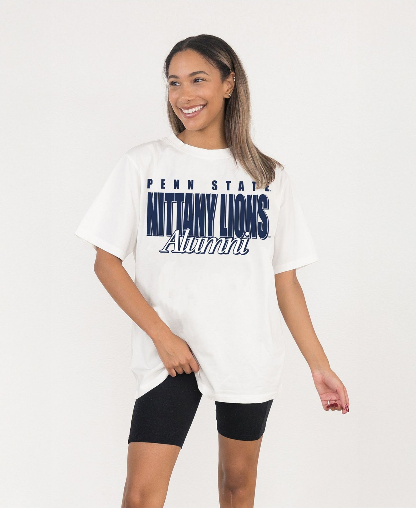 Женская футболка Gameday Couture Cream Penn State Nittany Lions Alumni Era Oversized — фото 1