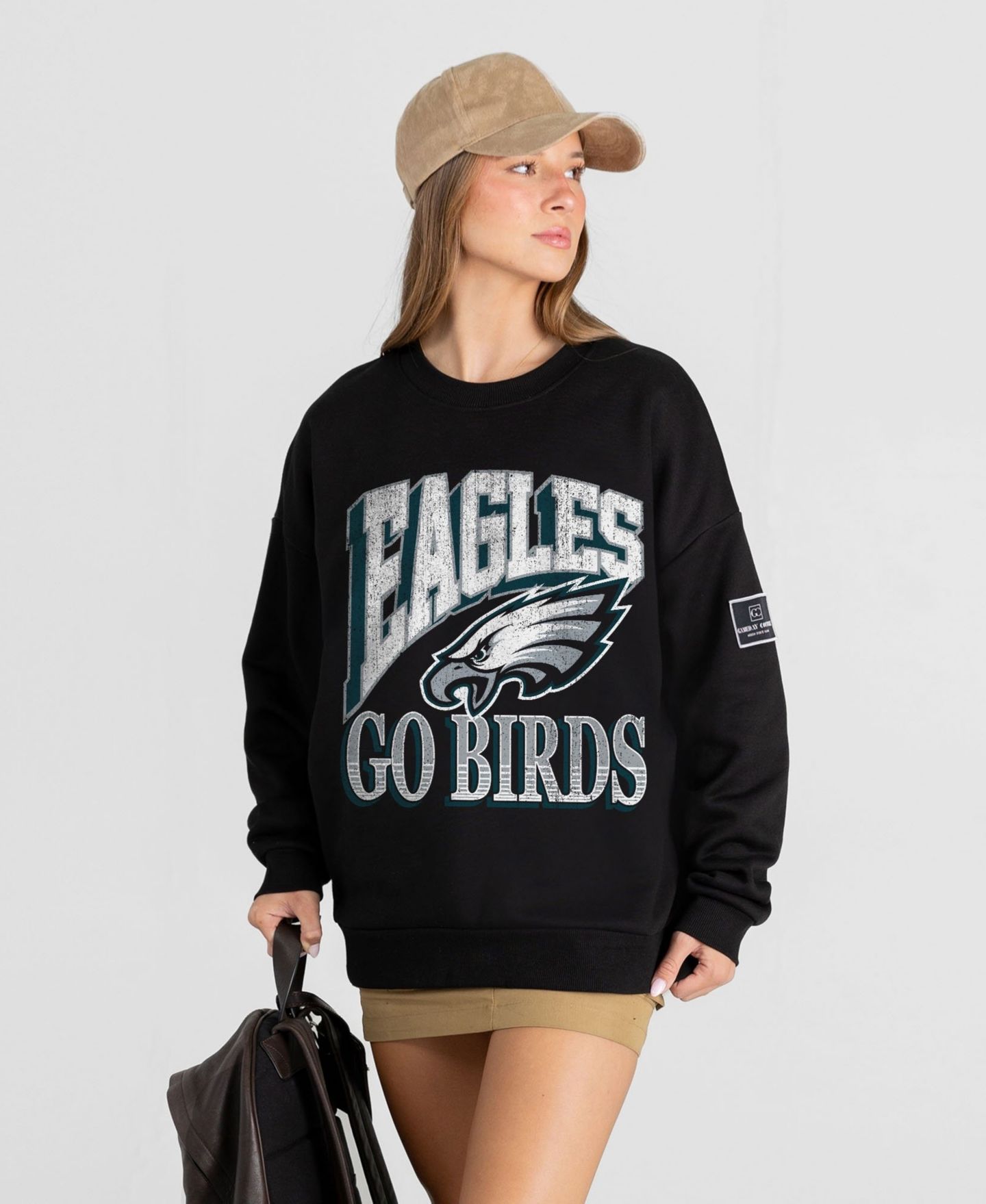 Женская толстовка Gameday Couture Black Philadelphia Eagles Victory Prime Black Label Premium Drop Shoulder — фото 4