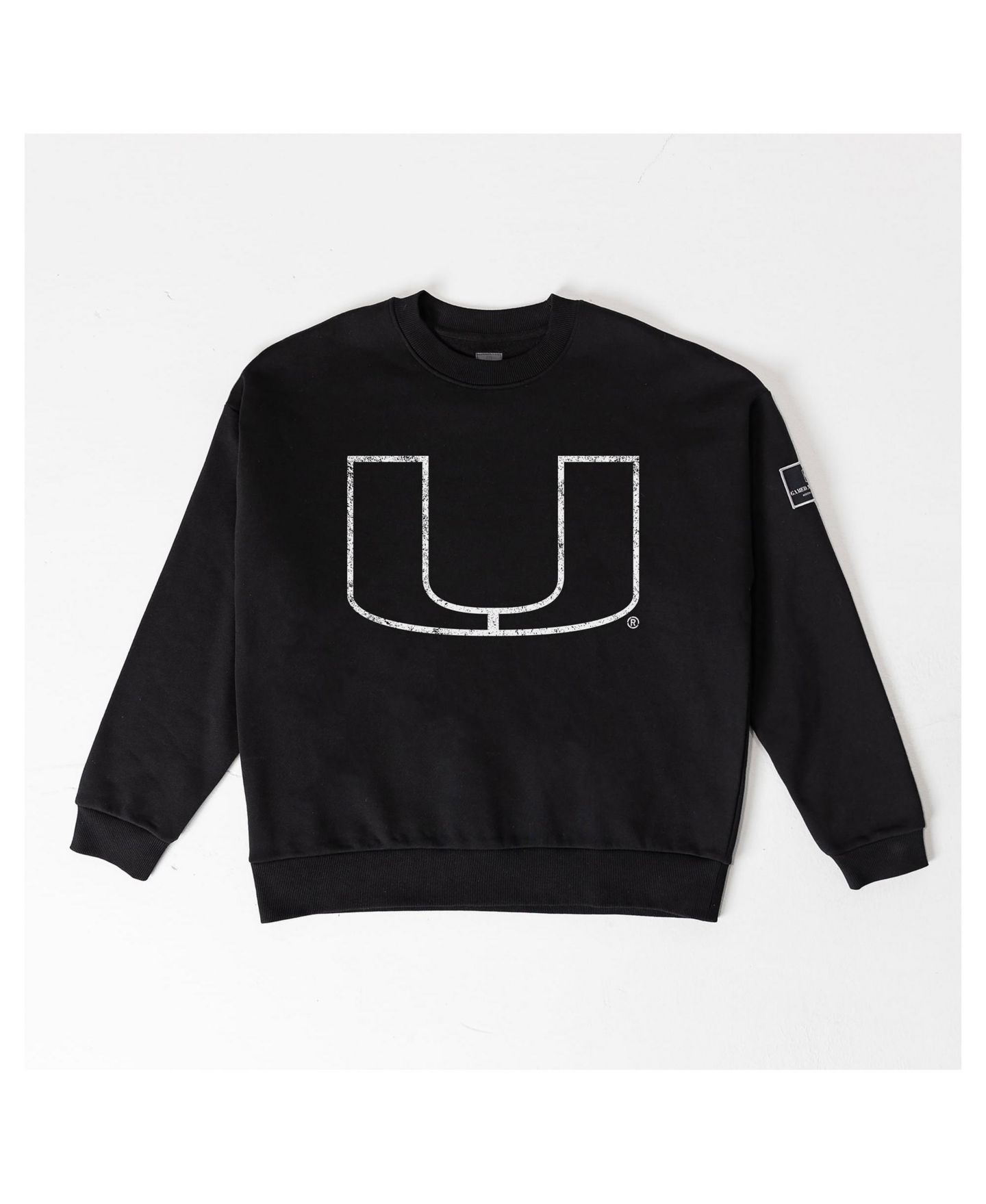 Женская толстовка Gameday Couture Black Miami Hurricanes Bold Move Black Label Premium Drop Shoulder — фото 6