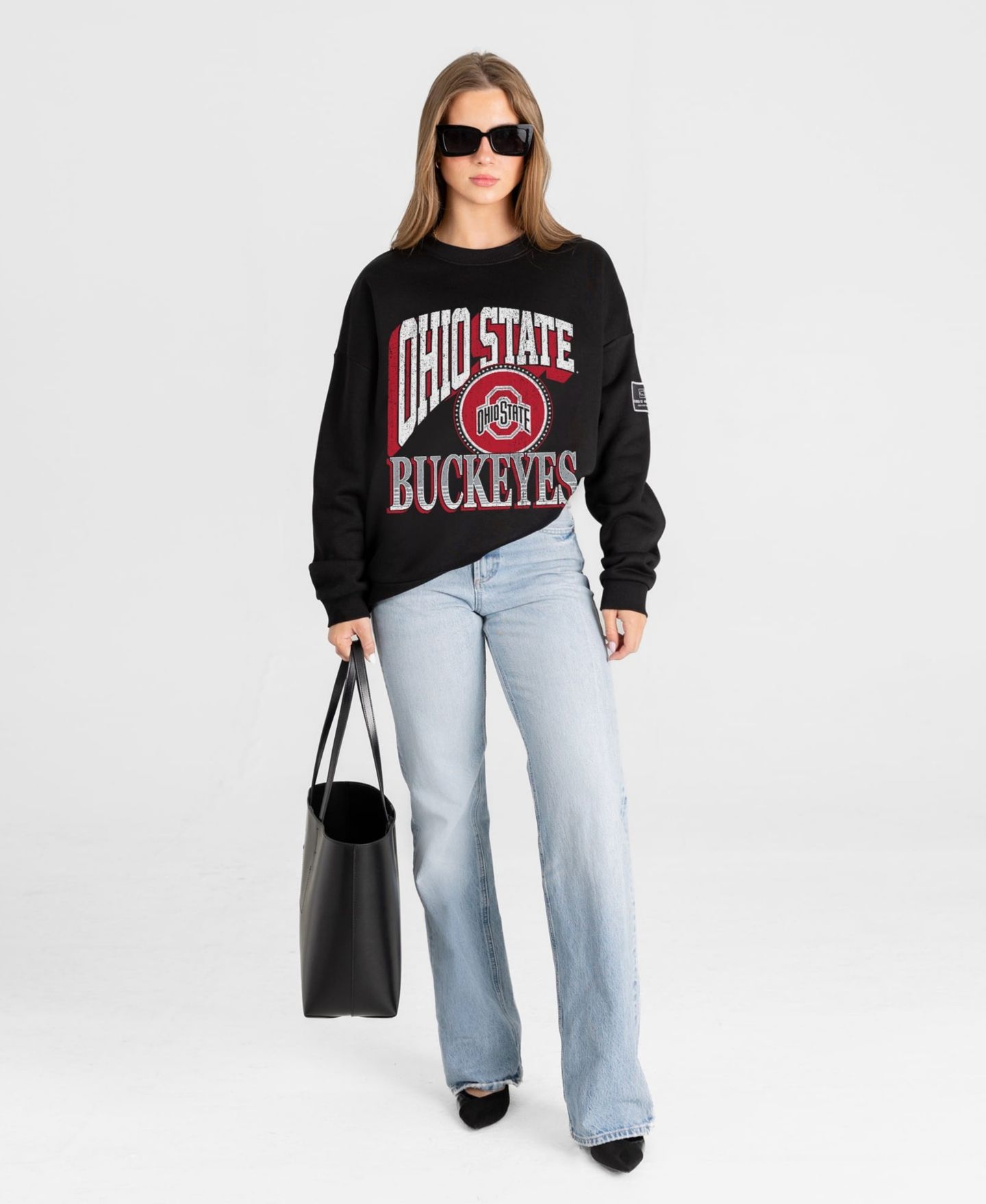 Женская толстовка Gameday Couture Black Ohio State Buckeyes Victory Black Label Premium Drop Shoulder — фото 5