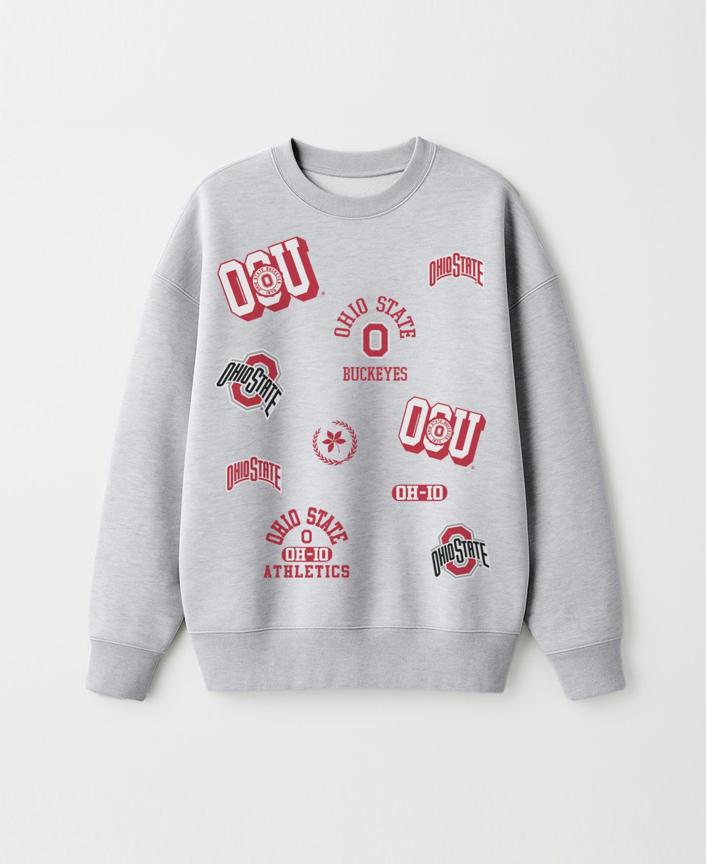 Женская толстовка Gameday Couture Ash Ohio State Buckeyes All In Repeat Oversized Premium Drop Shoulder — фото 5