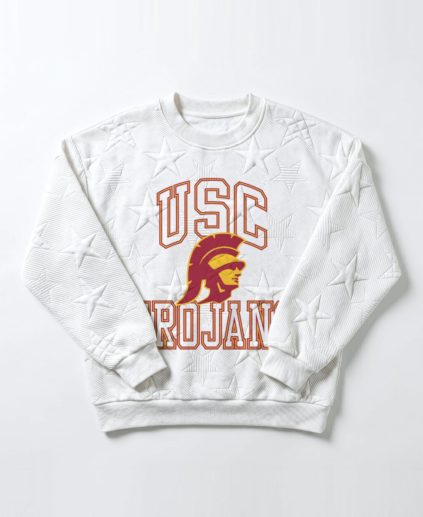 Женская толстовка Gameday Couture White USC Trojans Big Play Energy Tonal Star Embossed — фото 4