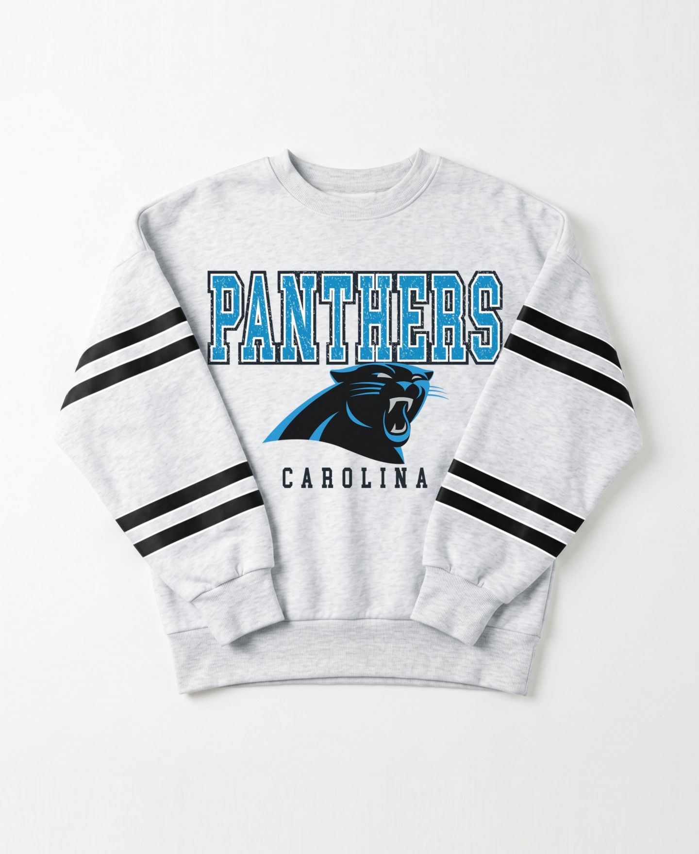 Женская толстовка Gameday Couture Ash Carolina Panthers Stadium Stripes Oversized Fleece — фото 6