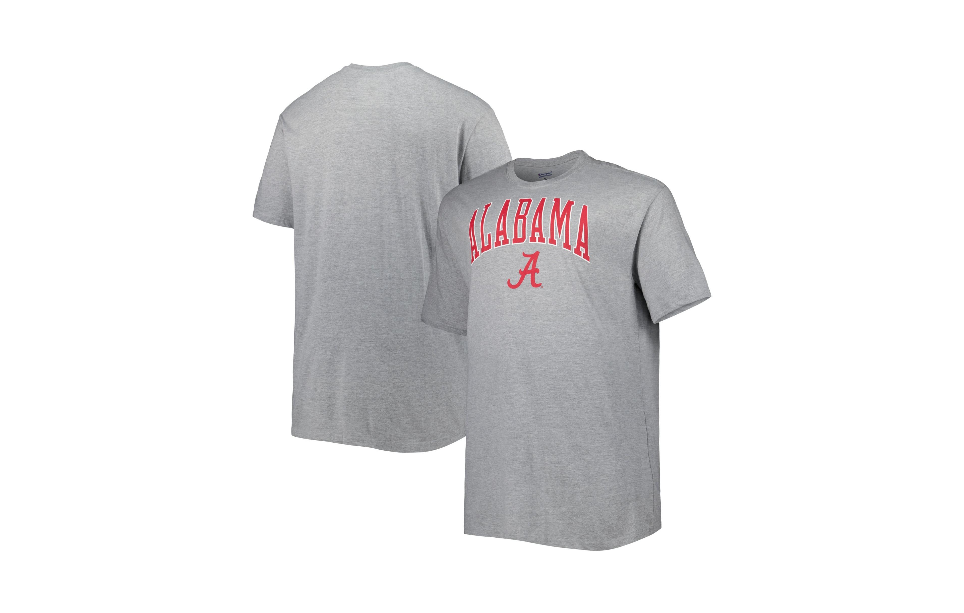 Champion Men's Heather Gray Alabama Crimson Tide Champion Big & Tall Team Arch Over Wordmark T-Shirt
