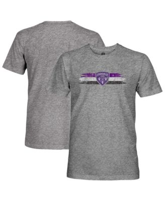 Men's Heather Gray Louisville City FC Ripped Stripes Vintage Tri-Blend T-Shirt