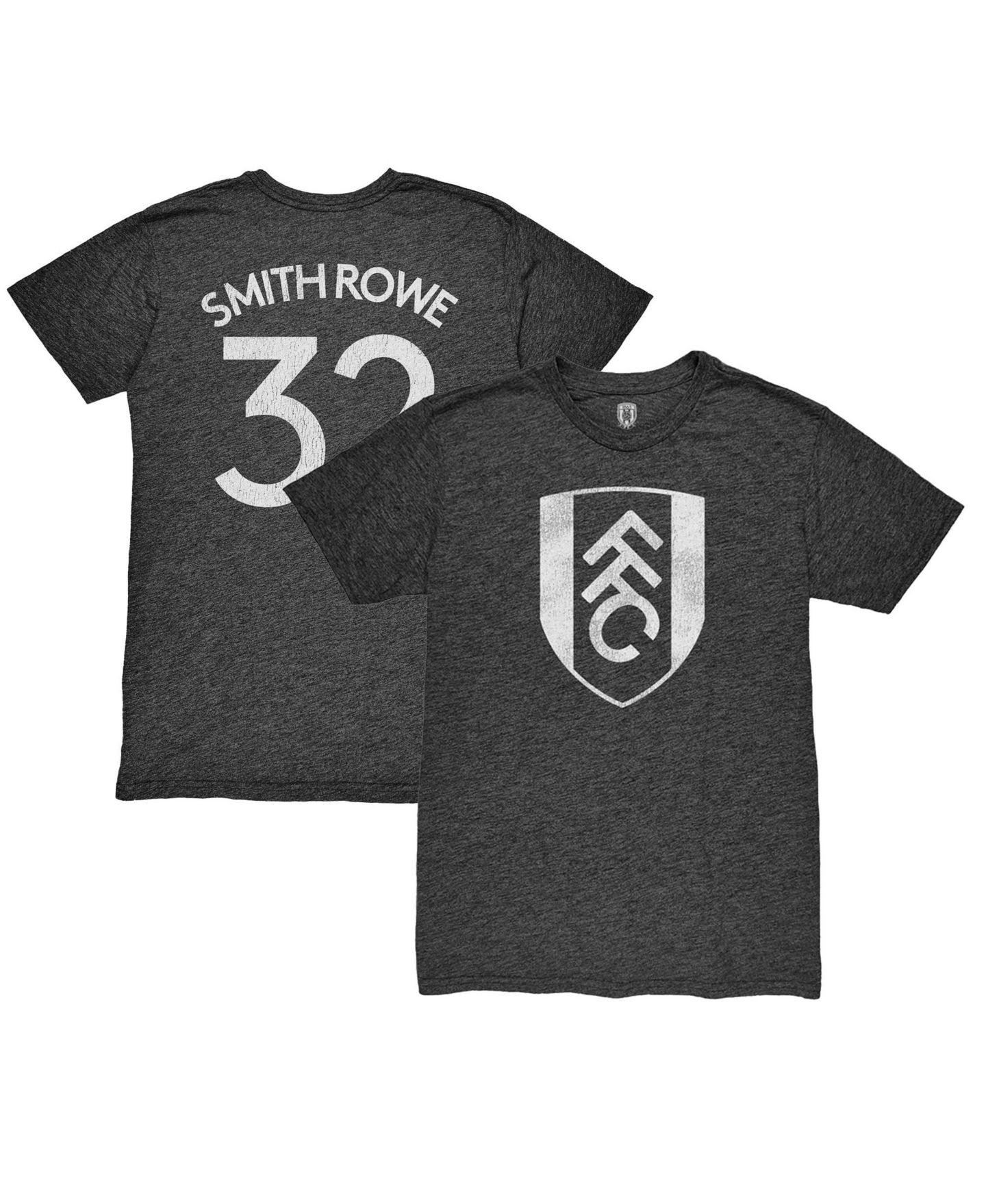 Мужская футболка 1863FC Emile Smith Rowe Black Fulham Retro Player Name & Number Tri-Blend — фото 1