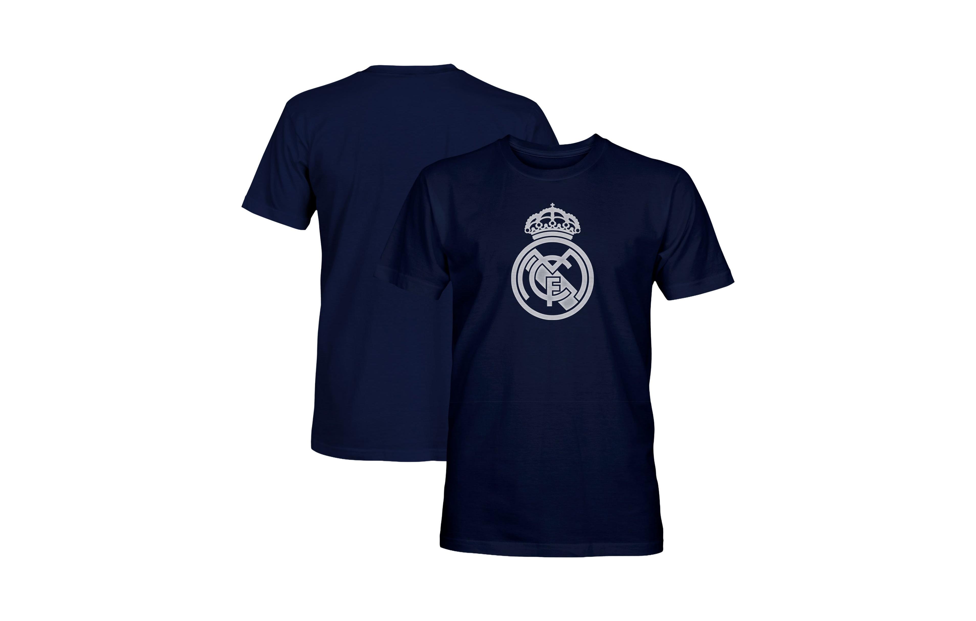 1863FC Men's Navy Real Madrid Mono Badge T-Shirt