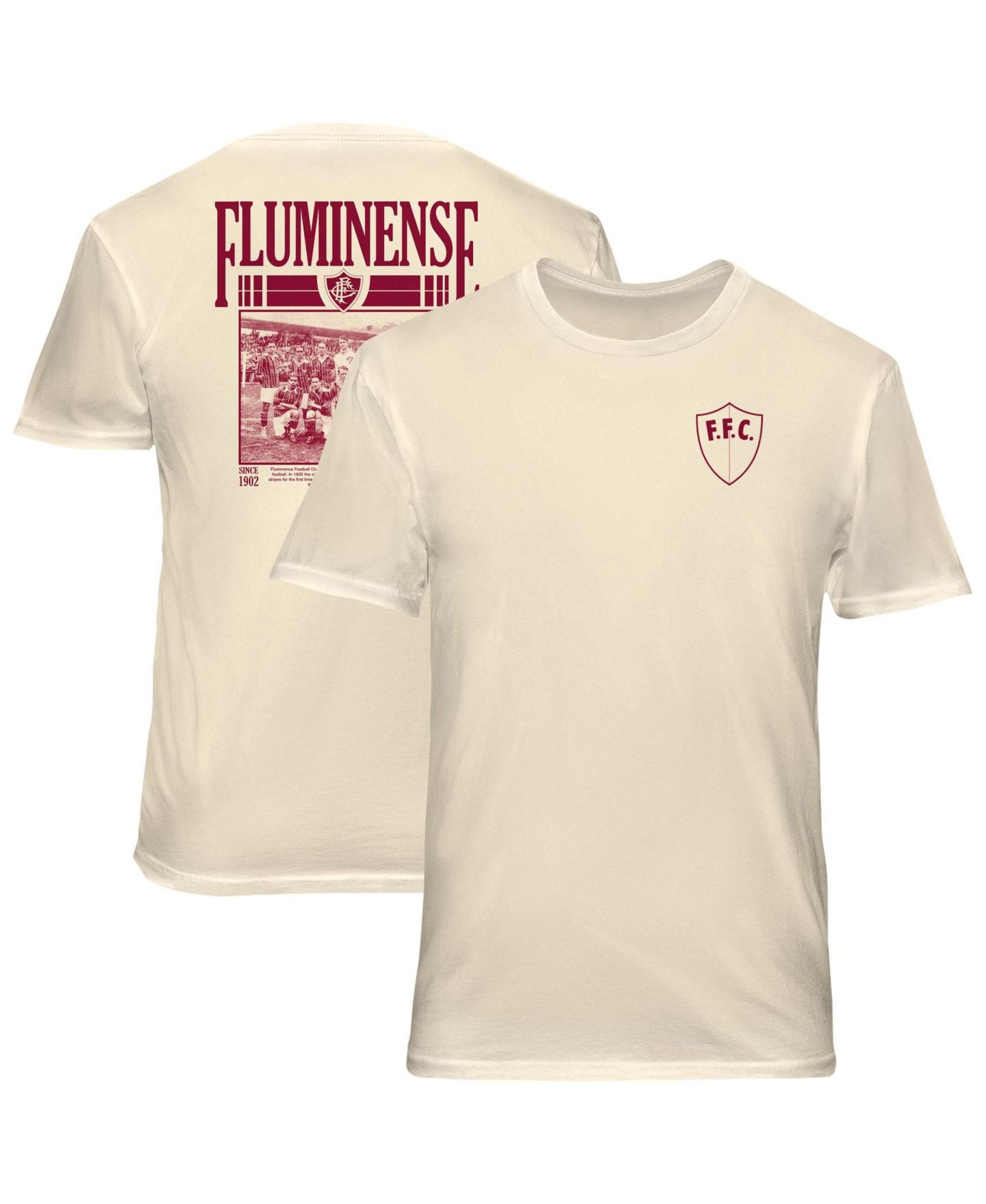 Мужская футболка 1863FC Cream Fluminense FC Vintage Soft Wash — фото 1