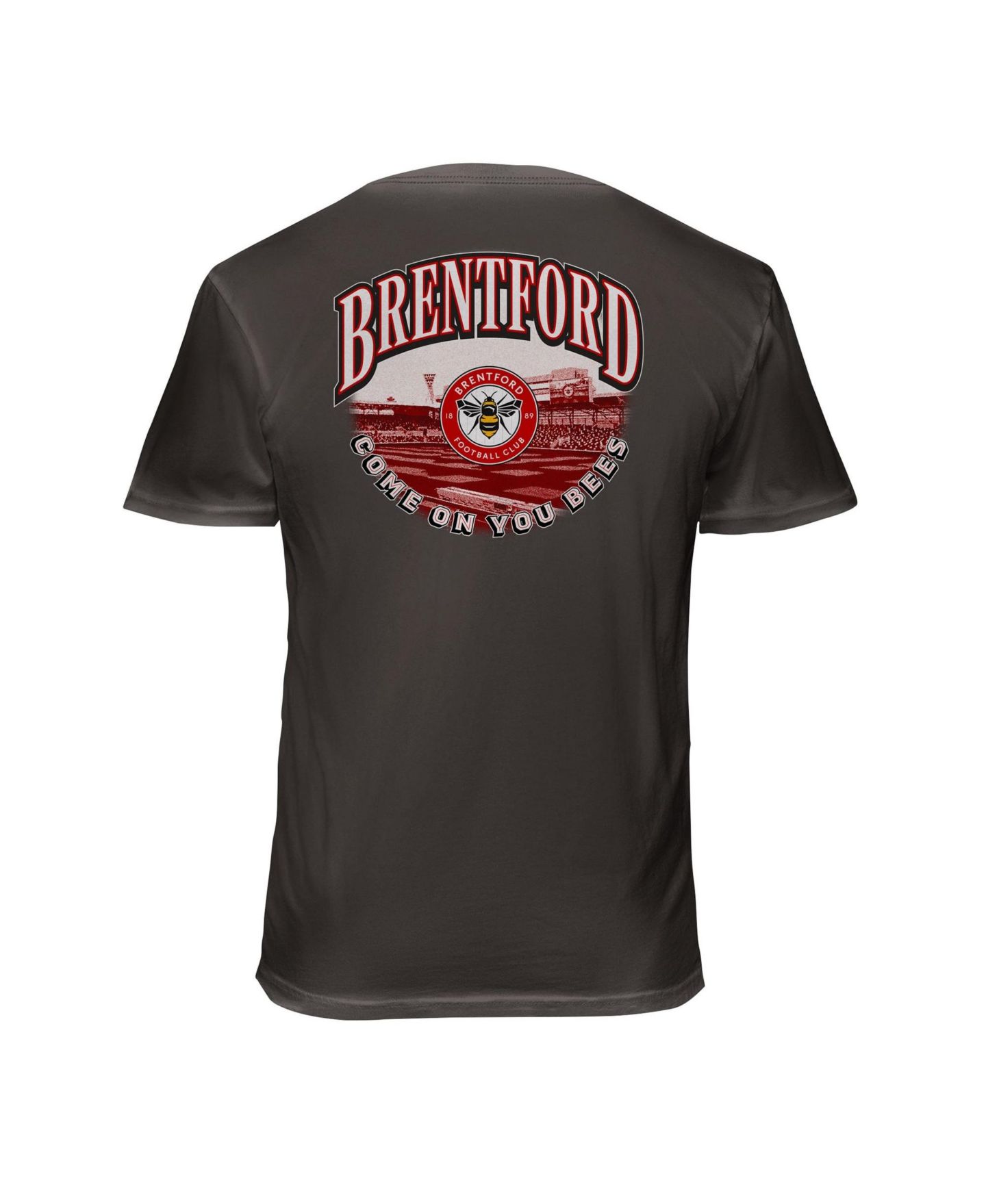 Мужская футболка 1863FC Gray Brentford FC Wordmark Cotton — фото 3