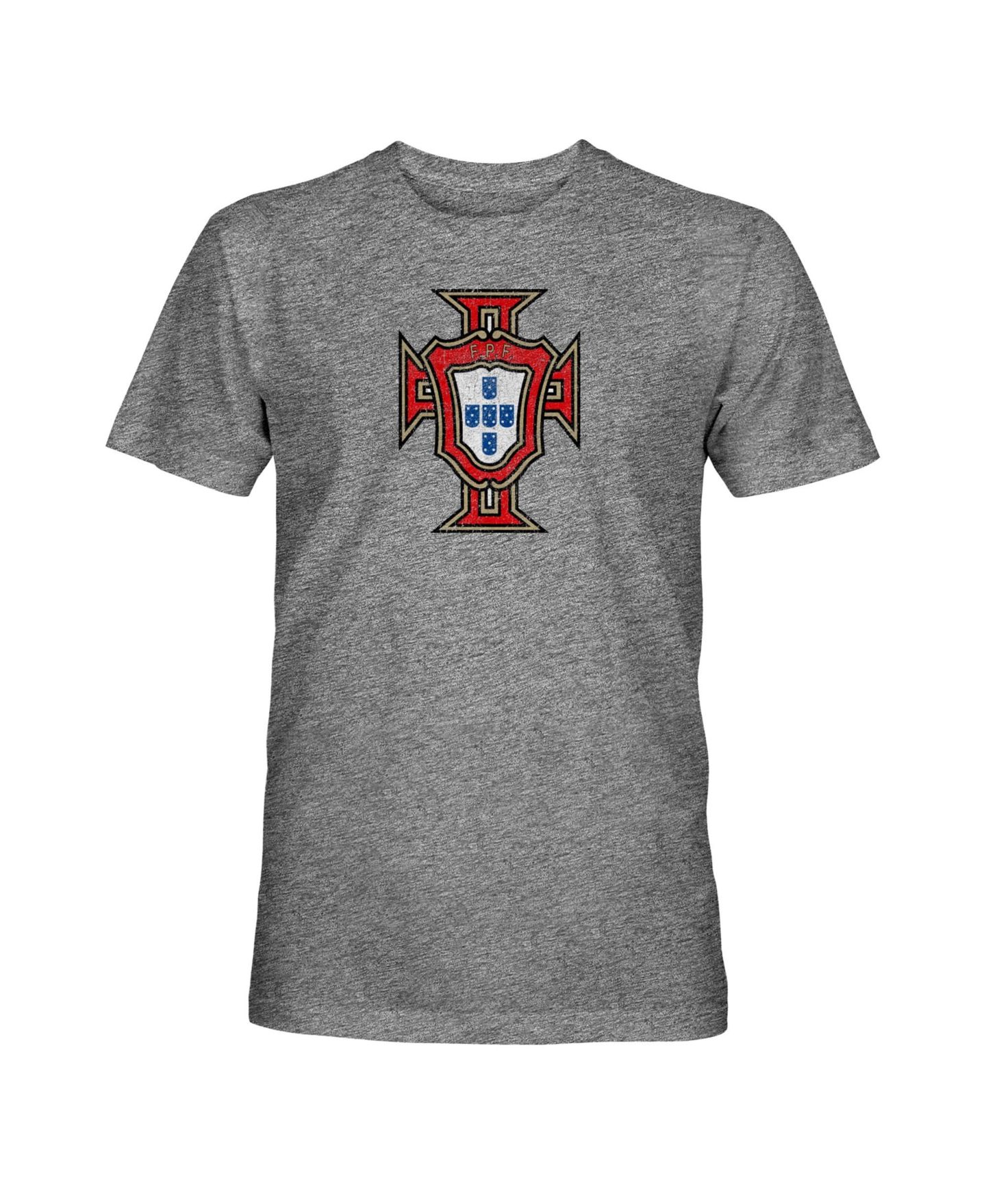 Мужская футболка 1863FC Gray Portugal National Team Color Badge Vintage Tri-Blend — фото 2