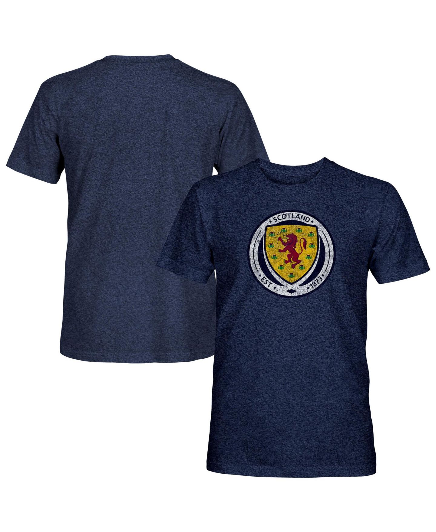 Мужская футболка 1863FC Navy Scotland National Team Left Chest Badge Vintage Tri-Blend — фото 1