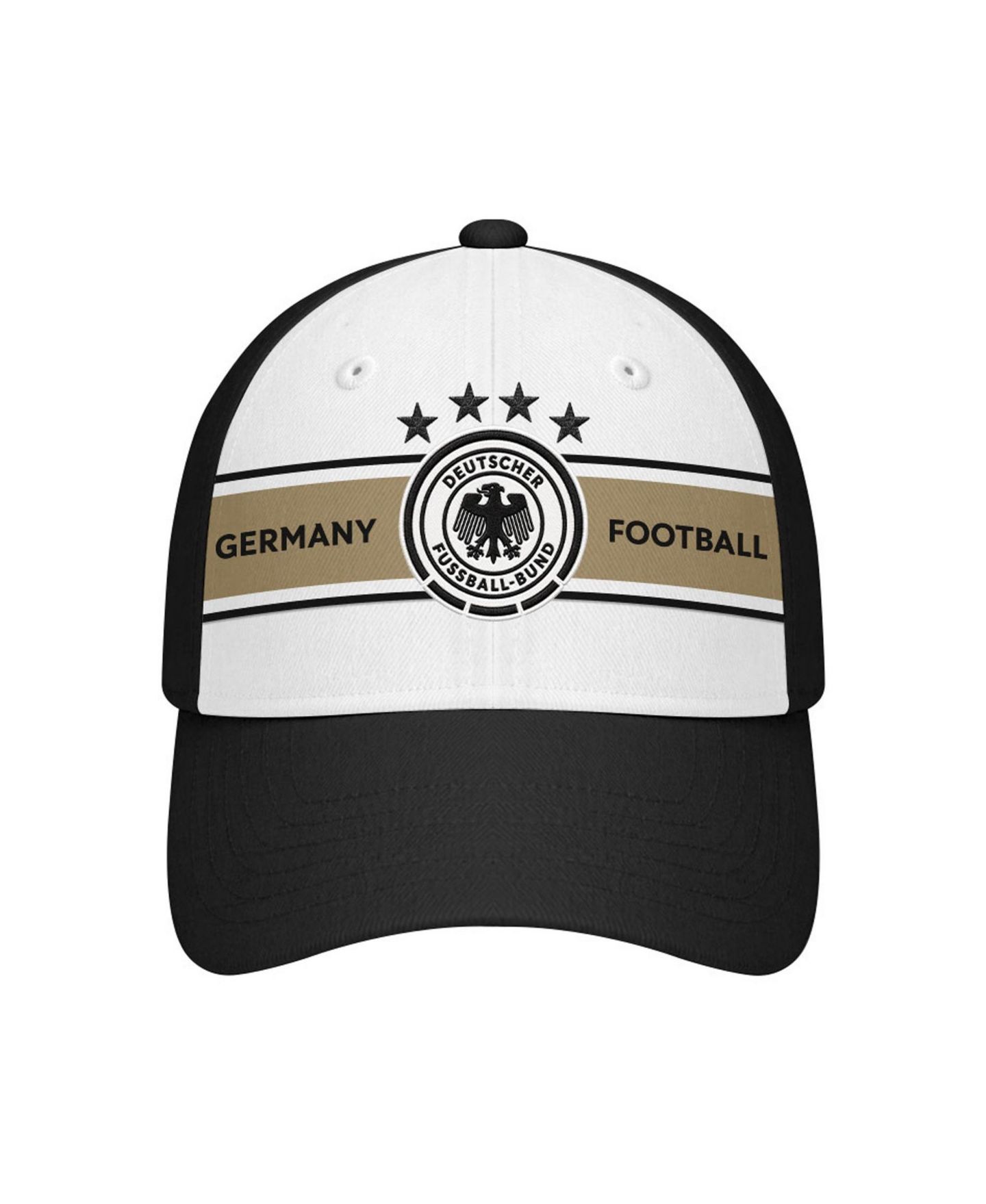 Мужская кепка 1863FC White/Black Germany National Team Striped Band Adjustable Hat — фото 2