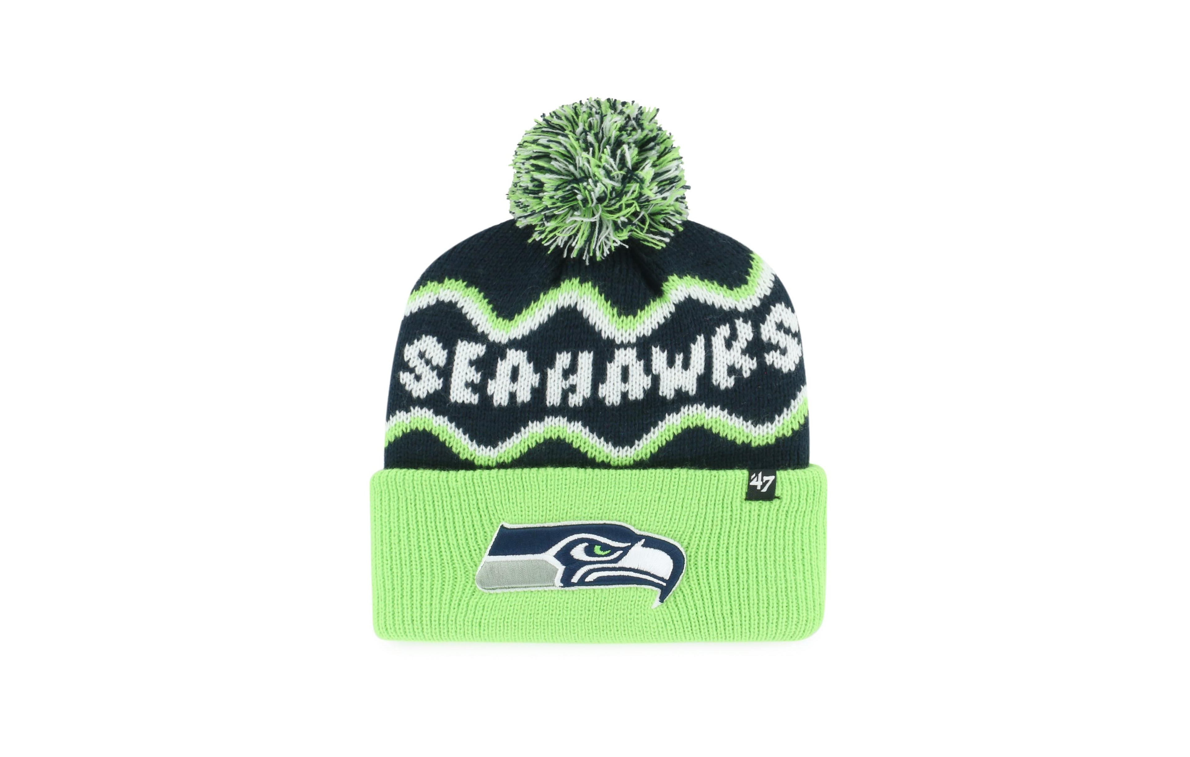 '47 Brand Preschool College Navy Seattle Seahawks Squiggle Script Cuffed Knit Hat