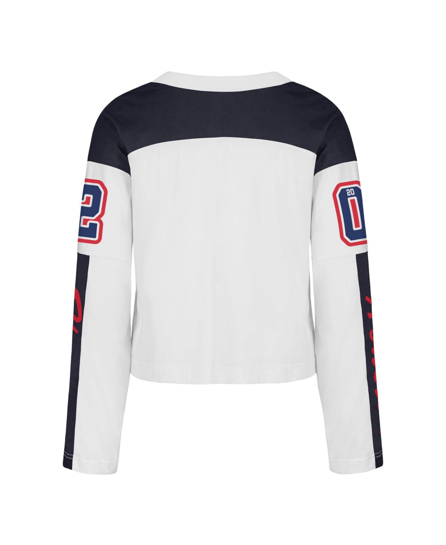 Женский топ '47 Brand White Houston Texans Exclamation Metro V-Neck Long-Sleeve Jersey — фото 3